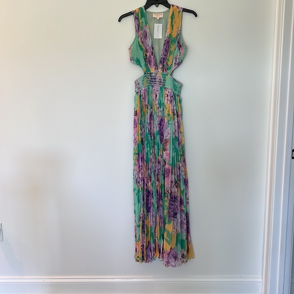 NWT Rococo Sand Floral Cut Out Maxi Dress - Picture 6 of 7